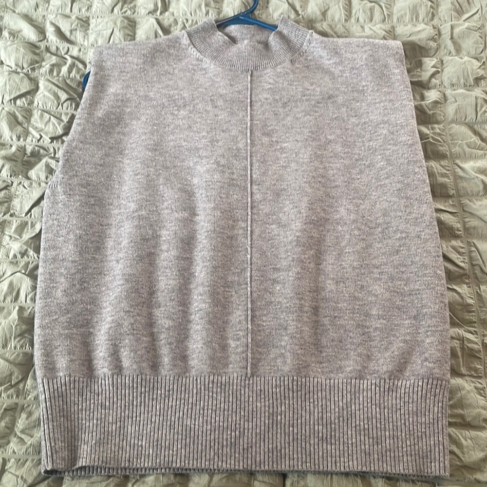 Grey mock turtle neck sweater